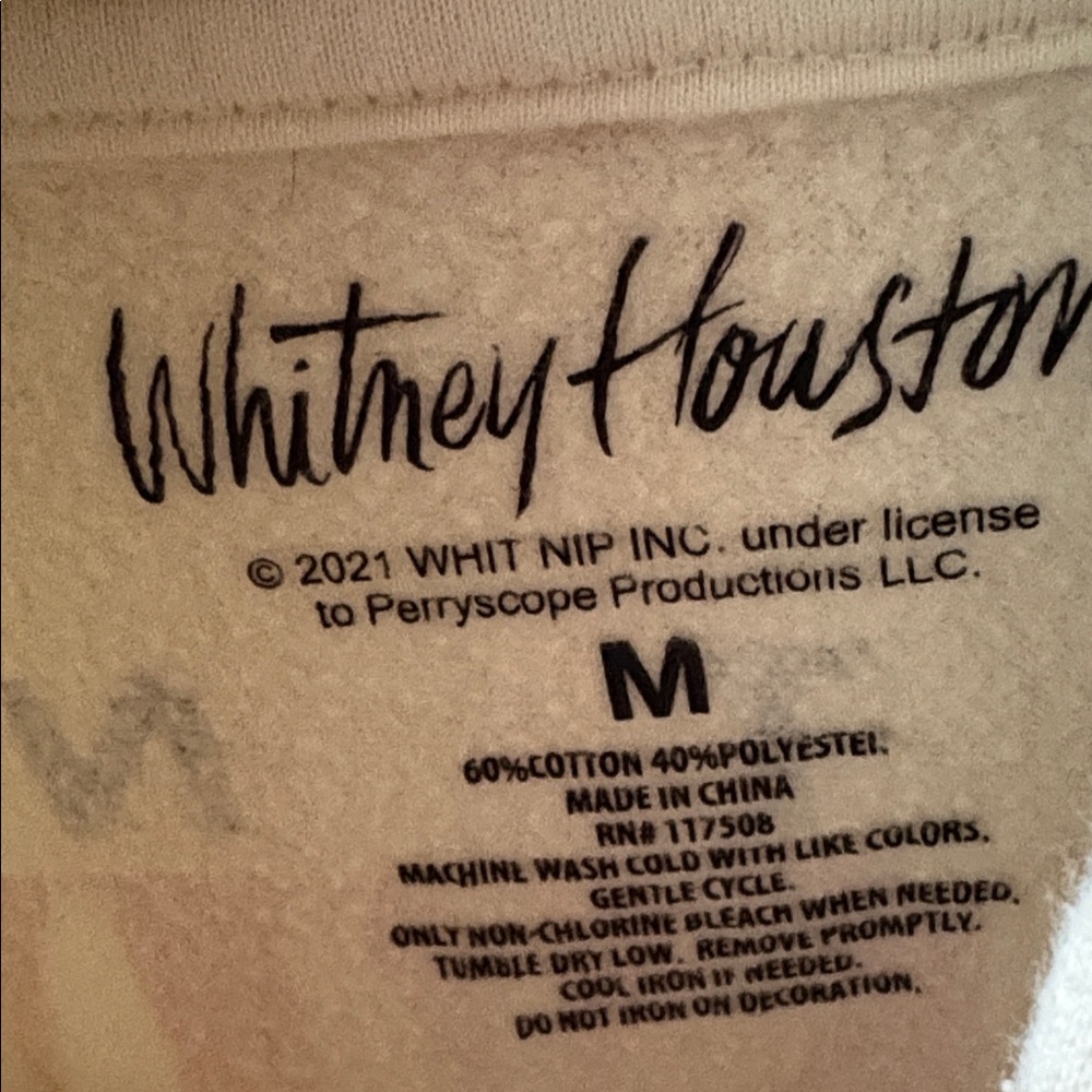 Whitney Houston Beige Hoodie - Picture 2 of 3